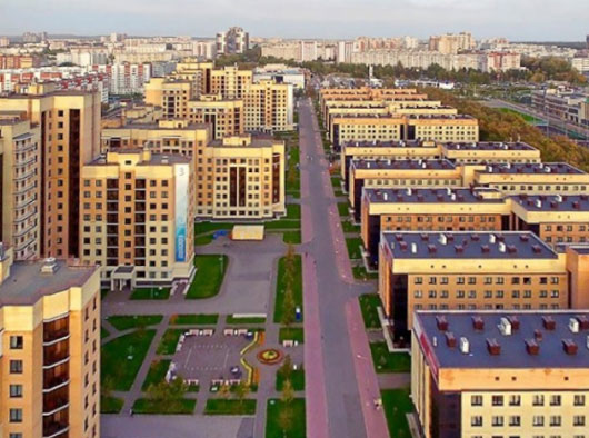 Вид сверху на деревню Универсиады